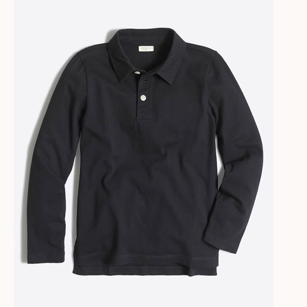 J crew Kids' long-sleeve polo shirt navy